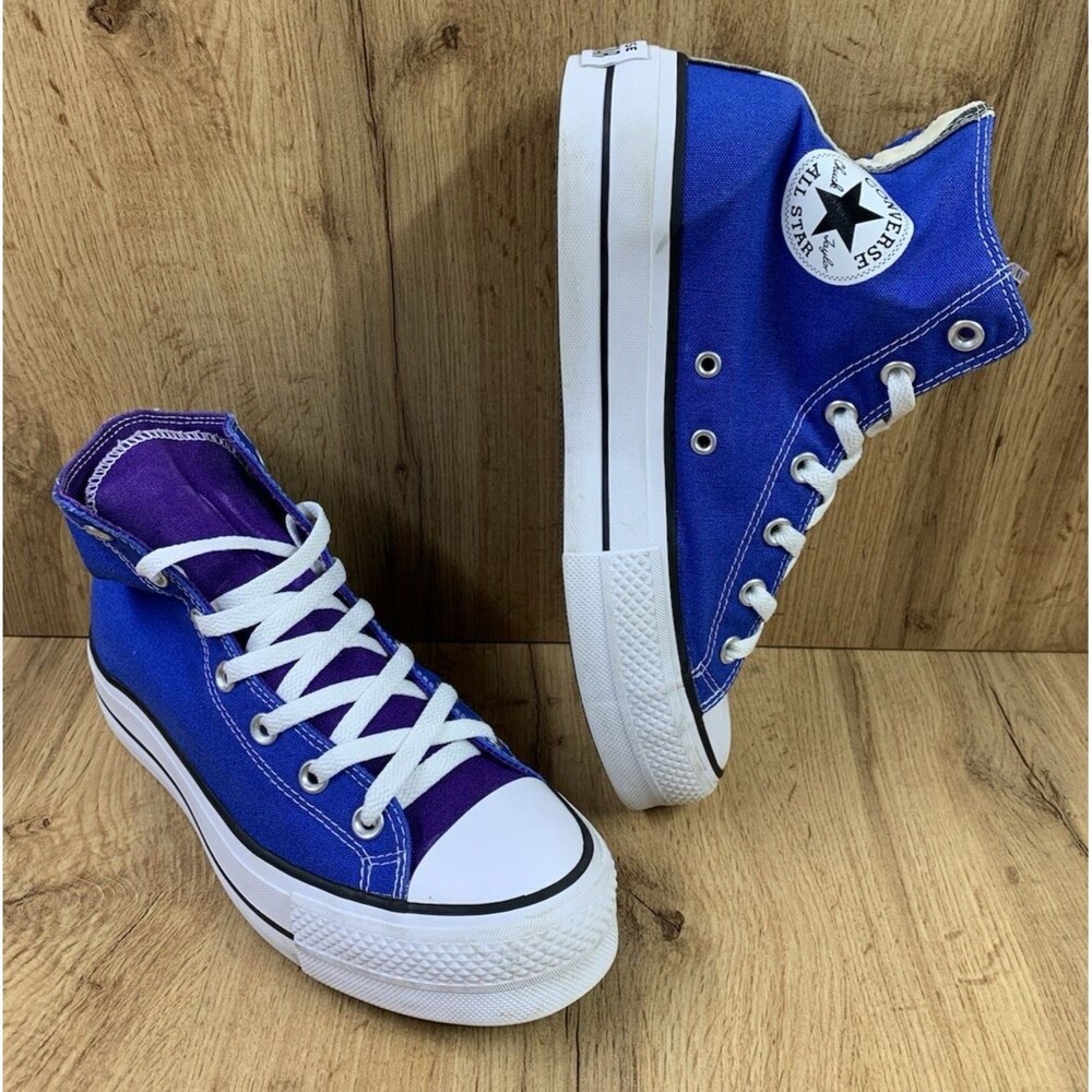 Converse Chuck Taylor All Star High Women 10 Blue Purple Custom 569005C Sneakers